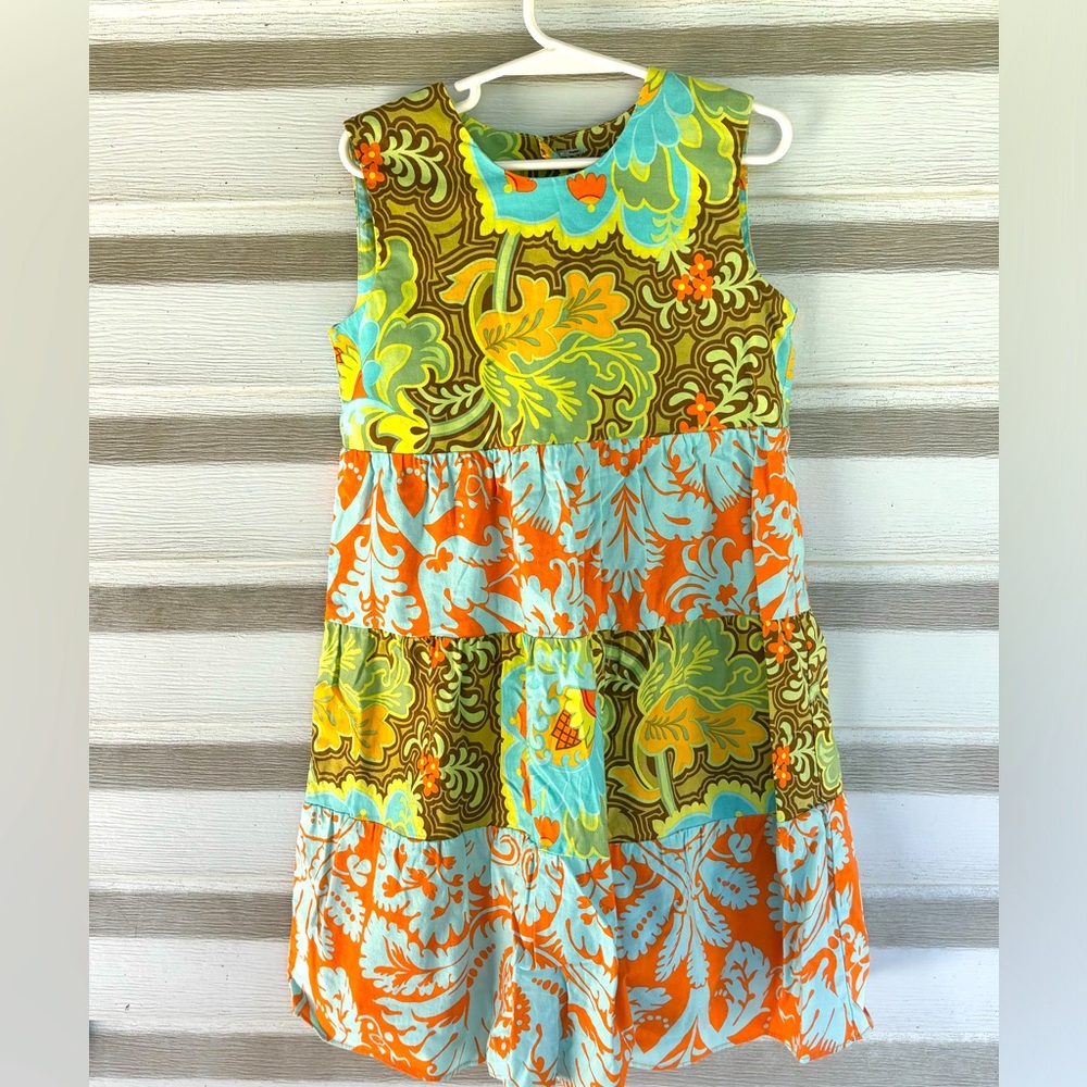 Willy Dilly |Willy Dilly Girl  sleeveless green/ orange dress size 6.